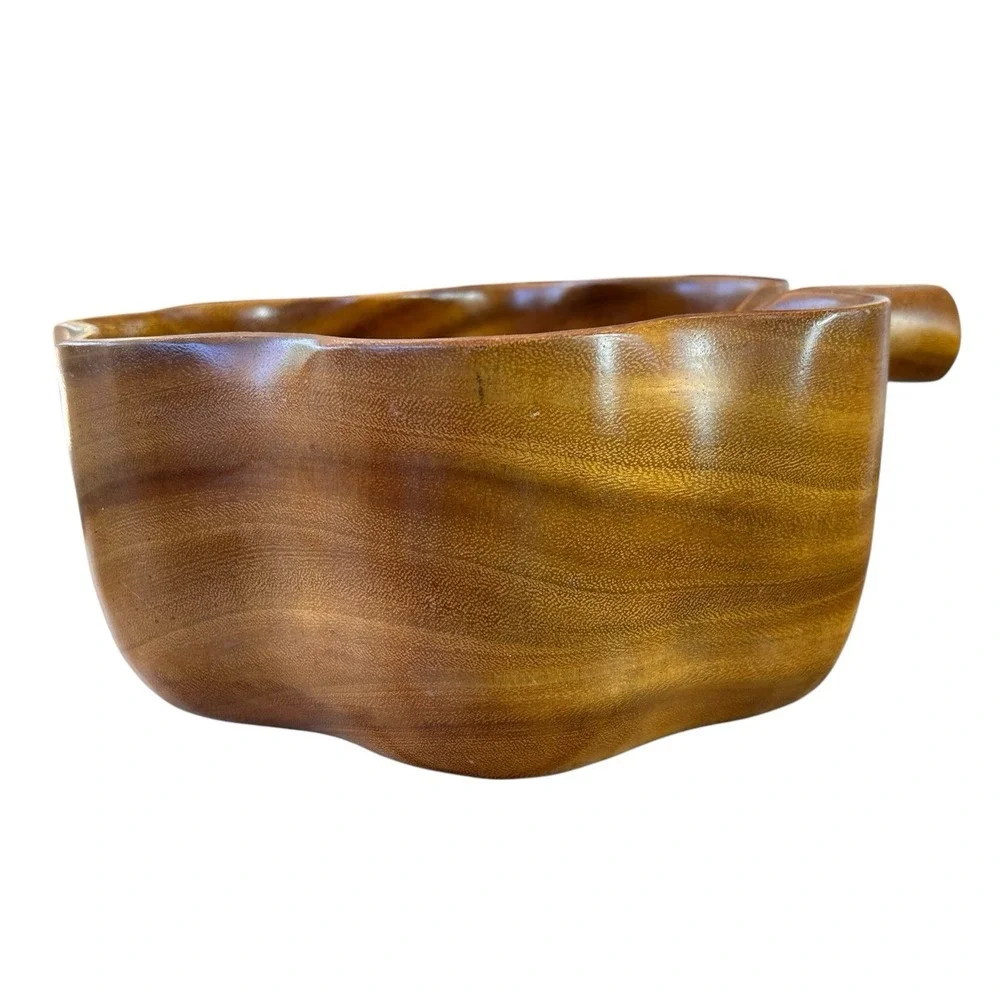 Woods‎ Of Hawaii Monkey Pod Large Serving Bowl Luau Salad Party Boho BBQ Retro